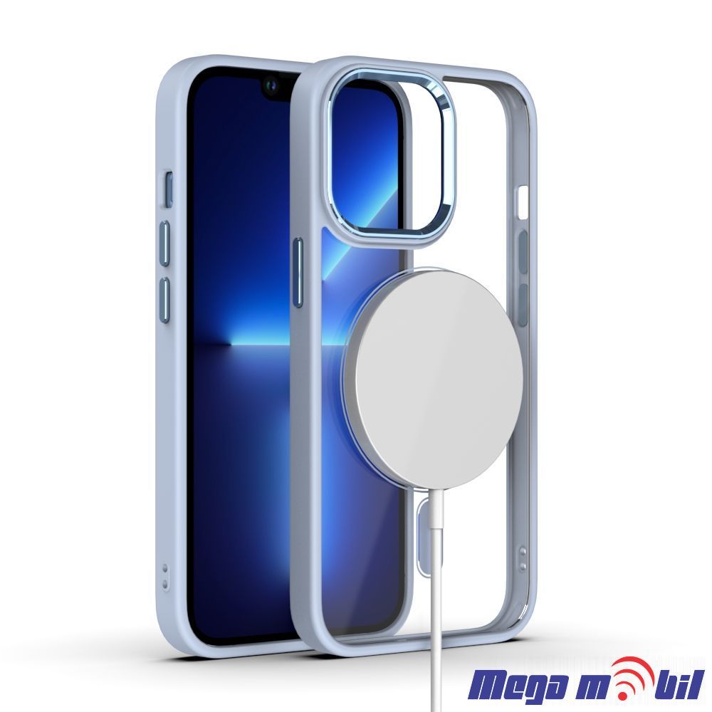 Futrola iPhone 14 Pro Max Magsafe Acrylic light blue.